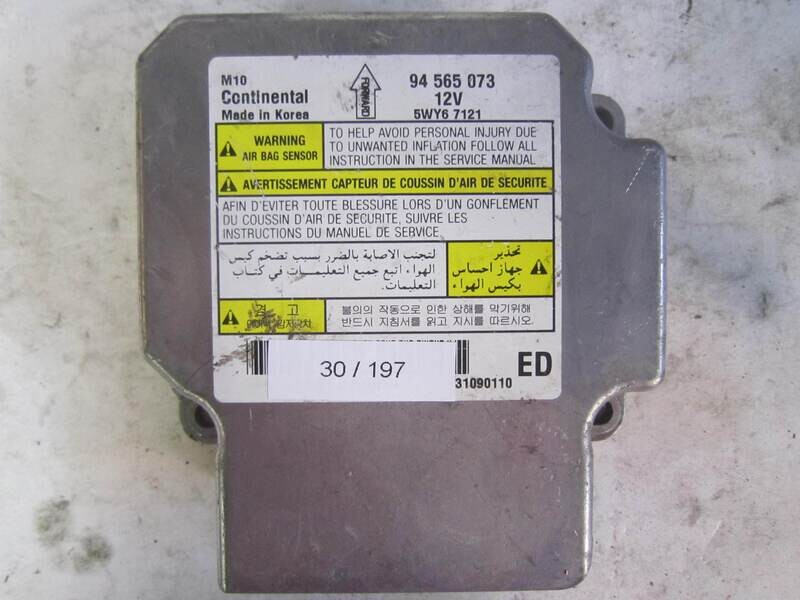 30-197 Centralina Airbag Continental 94 565 073 94565073 5WY6 7121 5WY67121 CHEVROLET Generica MATIZ