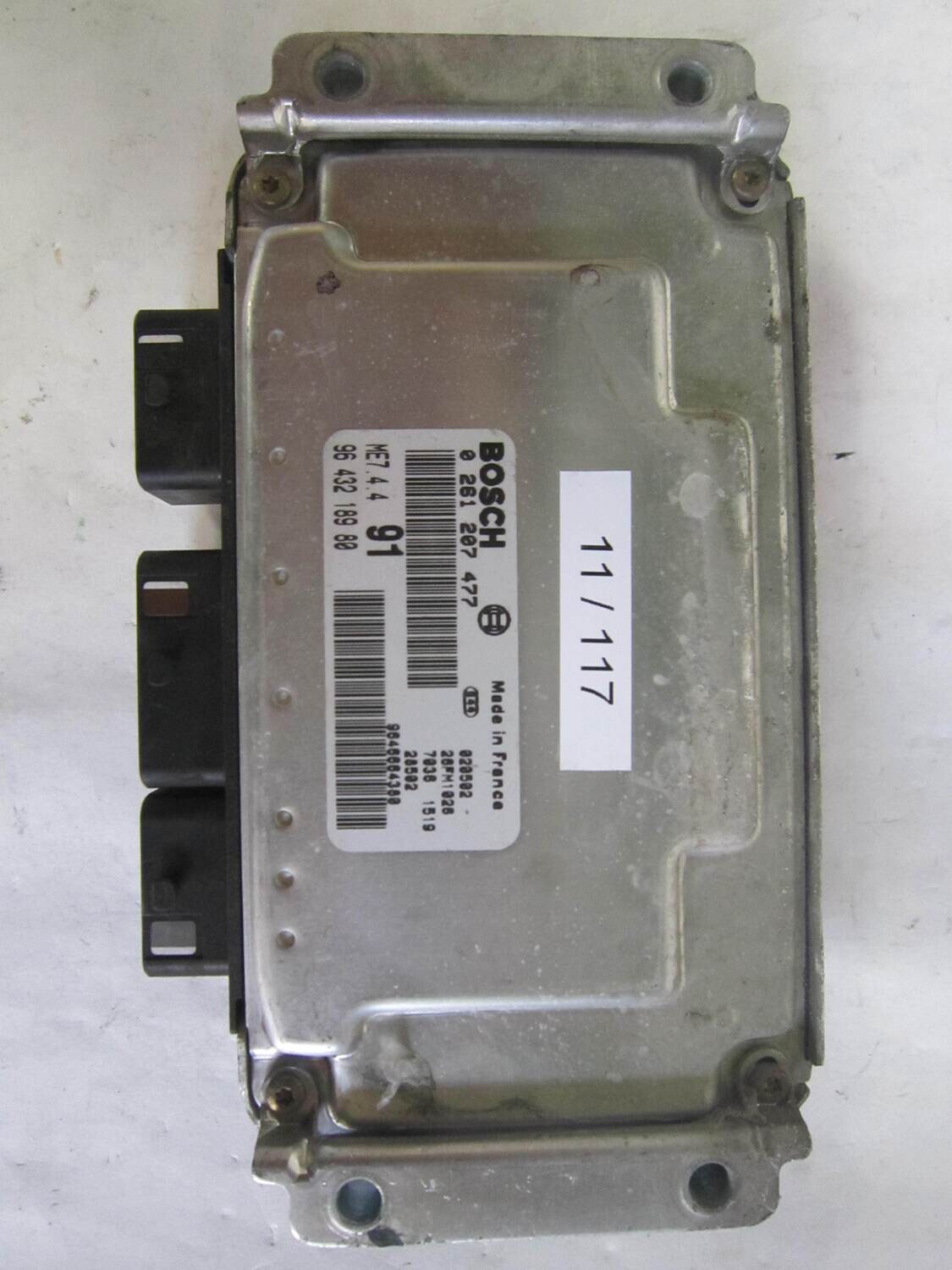 11-117 Centralina Motore Bosch 0261207477 0 261 207 477 96 432 189 80 9643218980 26FM1080  ME7.4.4 91 ME74491   CITROEN / PEUGEOT  206 1.6
