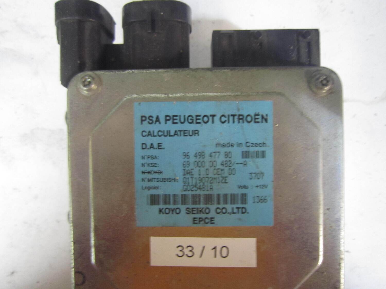 33-10 Centralina Servosterzo / Angolo Sterzata Mitsubishi 96 498 477 80 9649847780 69 00 000 482/--A 6900000482A DAE 1.0 CEM 00 Q1T19072M1EKD CITROEN / PEUGEOT Generica C 2 C 3
