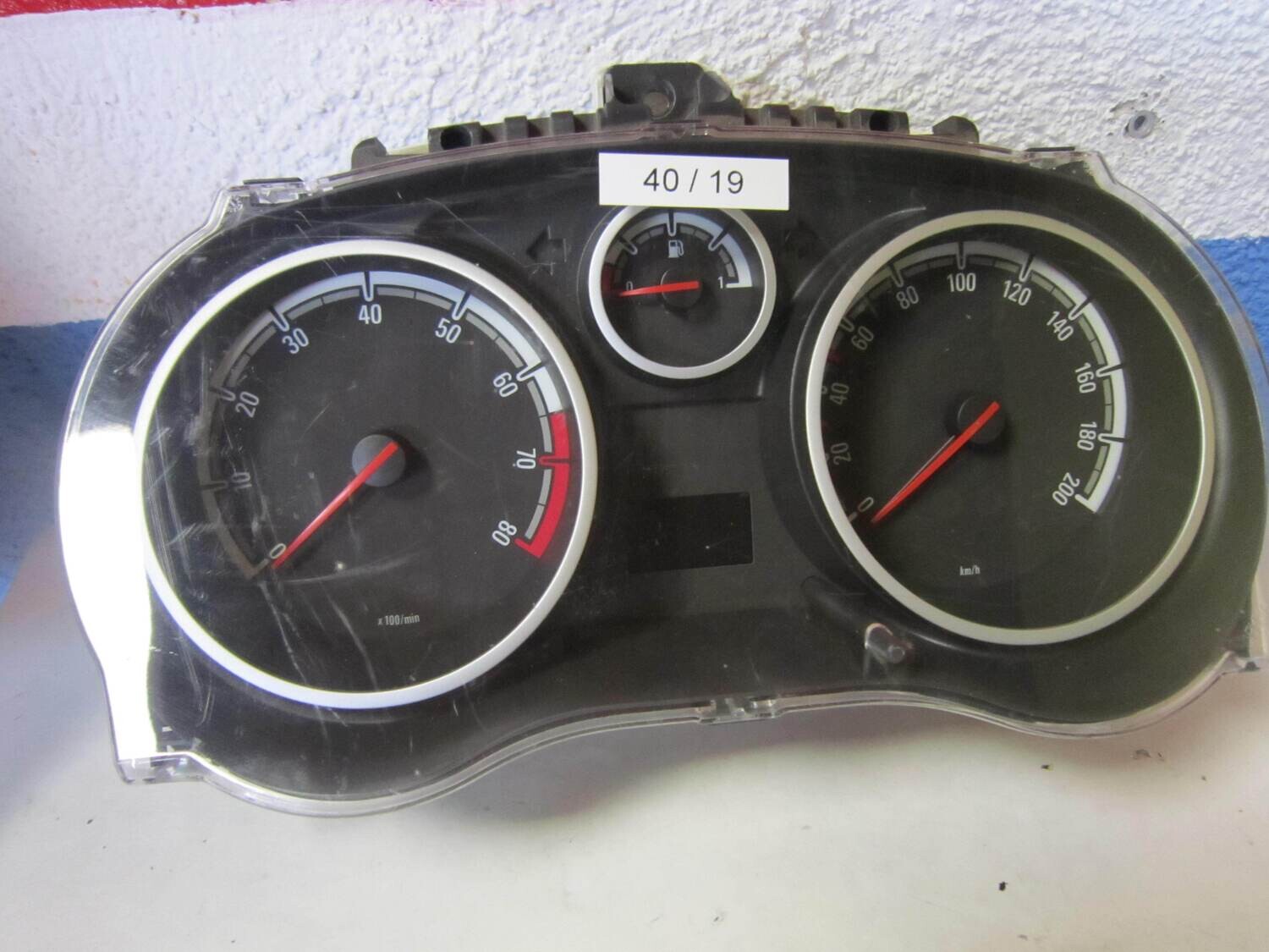 40-19 Quadro Strumenti / Contachilometri GM P0013312043 1864940 OPEL Benzina CORSA