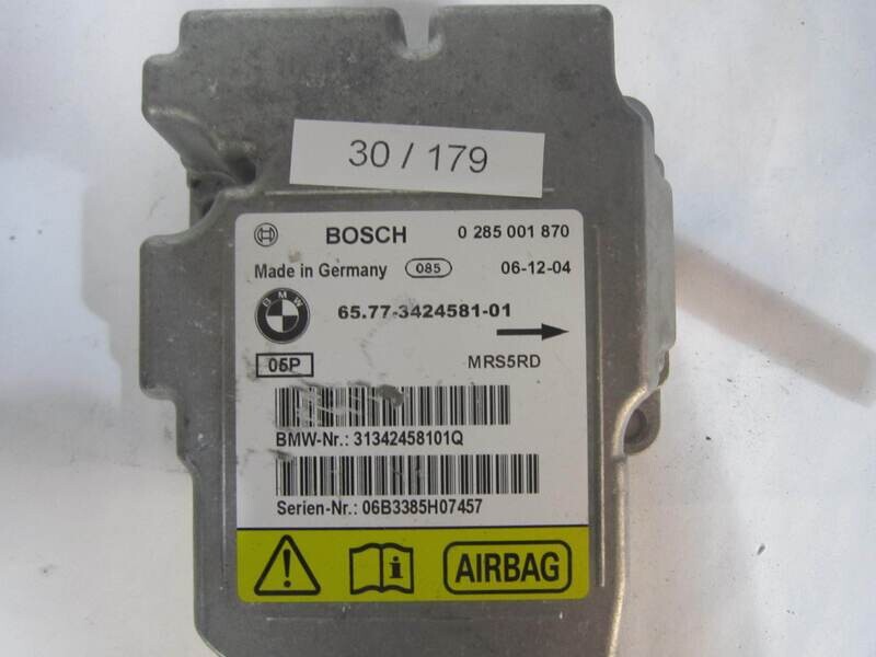 30-179 Centralina Airbag Bosch 0 285 001 870 0285001870 65.77-3424581-01 6577342458101 05P MRS5RD BMW Generica SERIE  X