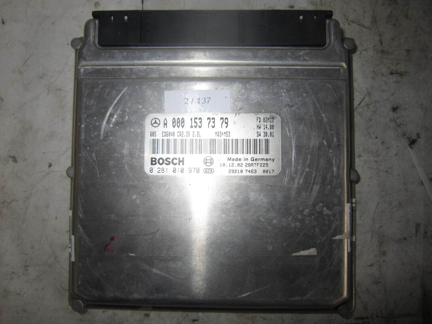 2-137 Centralina Motore Bosch 0 281 010 970 0281010970 A 000 153 79 79 A0001537979 28RTF225 ED6040 CR2.35 2.2L MERCEDES BENZ Diesel SPRINTER