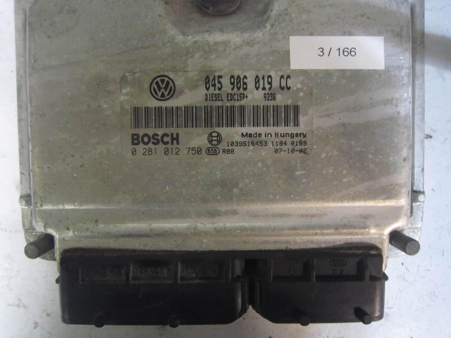 3-166 Centralina Motore Bosch 0 281 012 750 0281012750 045 906 019 CC 045906019CC 1039S16453 EDC15P+ SKODA VARIE