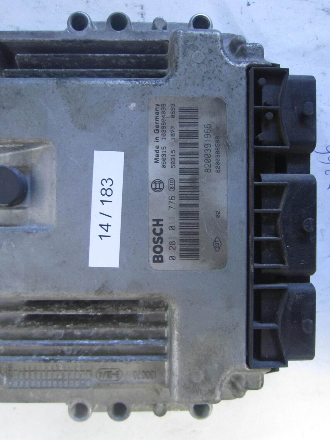 14-183 Centralina Motore Bosch 0281011776 0 281 011 776 8200391966  1039S04039  8200386508    RENAULT  MEGANE_ SCENIC_ 1.9_ DCI