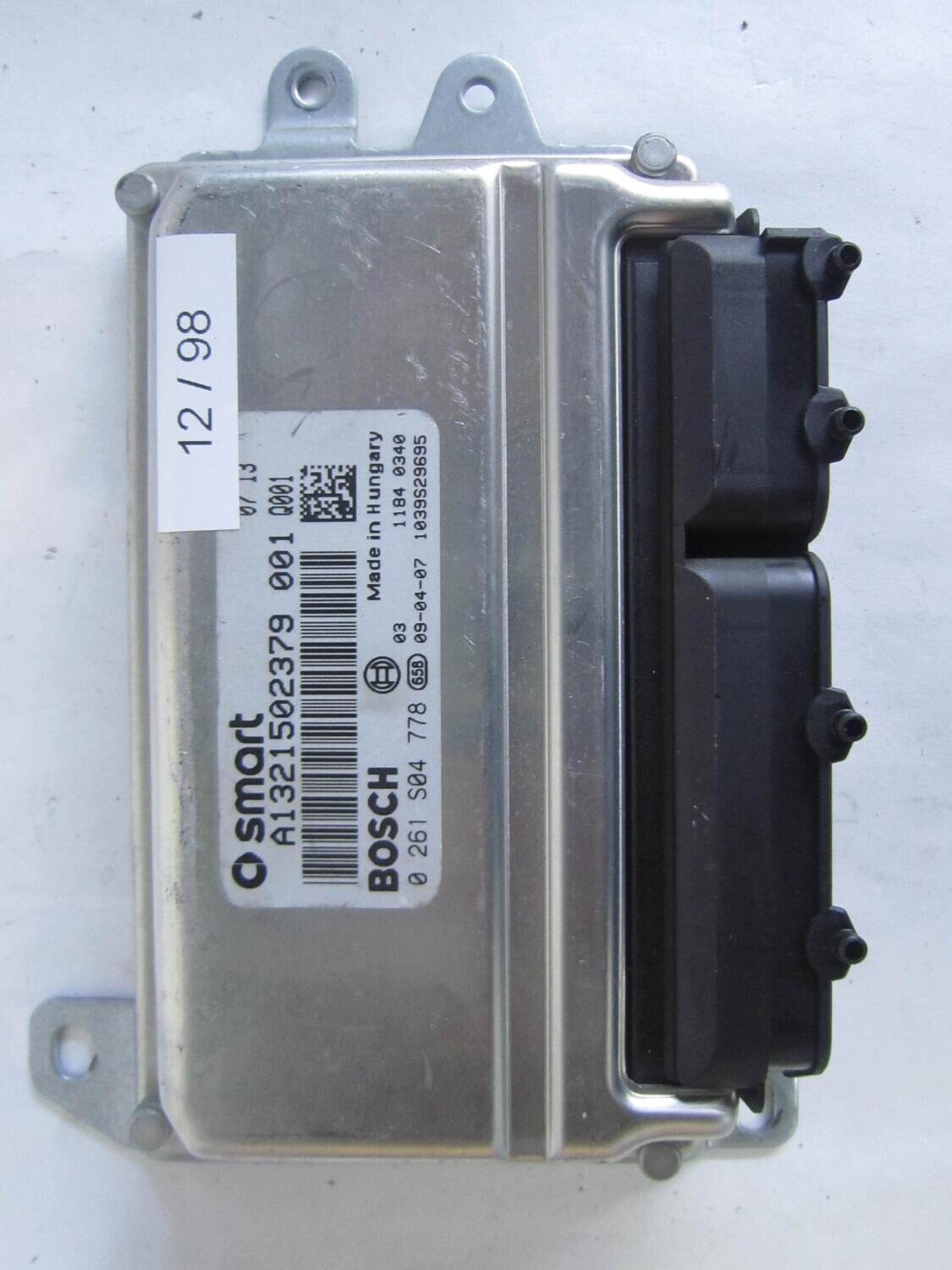 12-98 Centralina Motore Bosch 0 261 S04 778 0261S04778 A1321502379 1039S29695 SMART Benzina 451 1.0