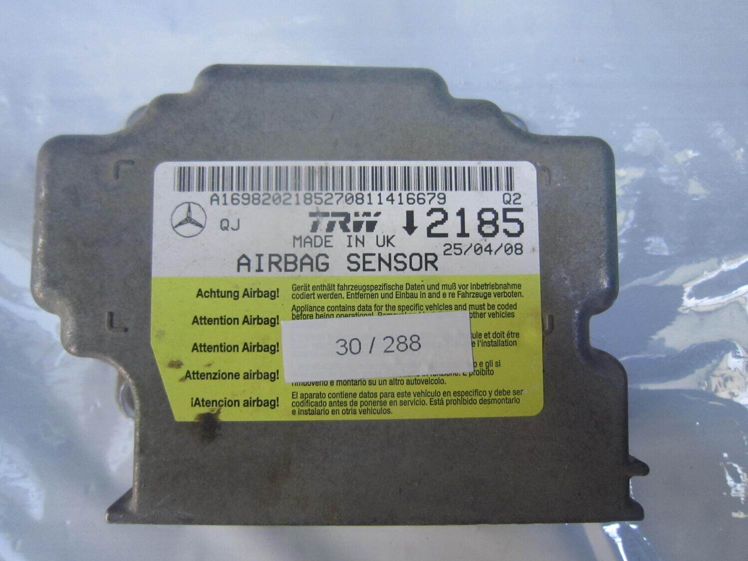30-288 Centralina Airbag TRW A16982021852   2185    MERCEDES Generica CLASSE A
