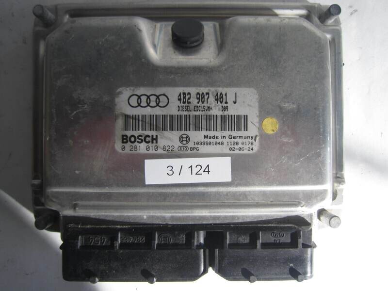 3-124 Centralina Motore Bosch 0 281 010 822 0281010822 4B2 907 401 J 4B2907401J 1039S01048 EDC15UM AUDI Diesel A 6 2.5