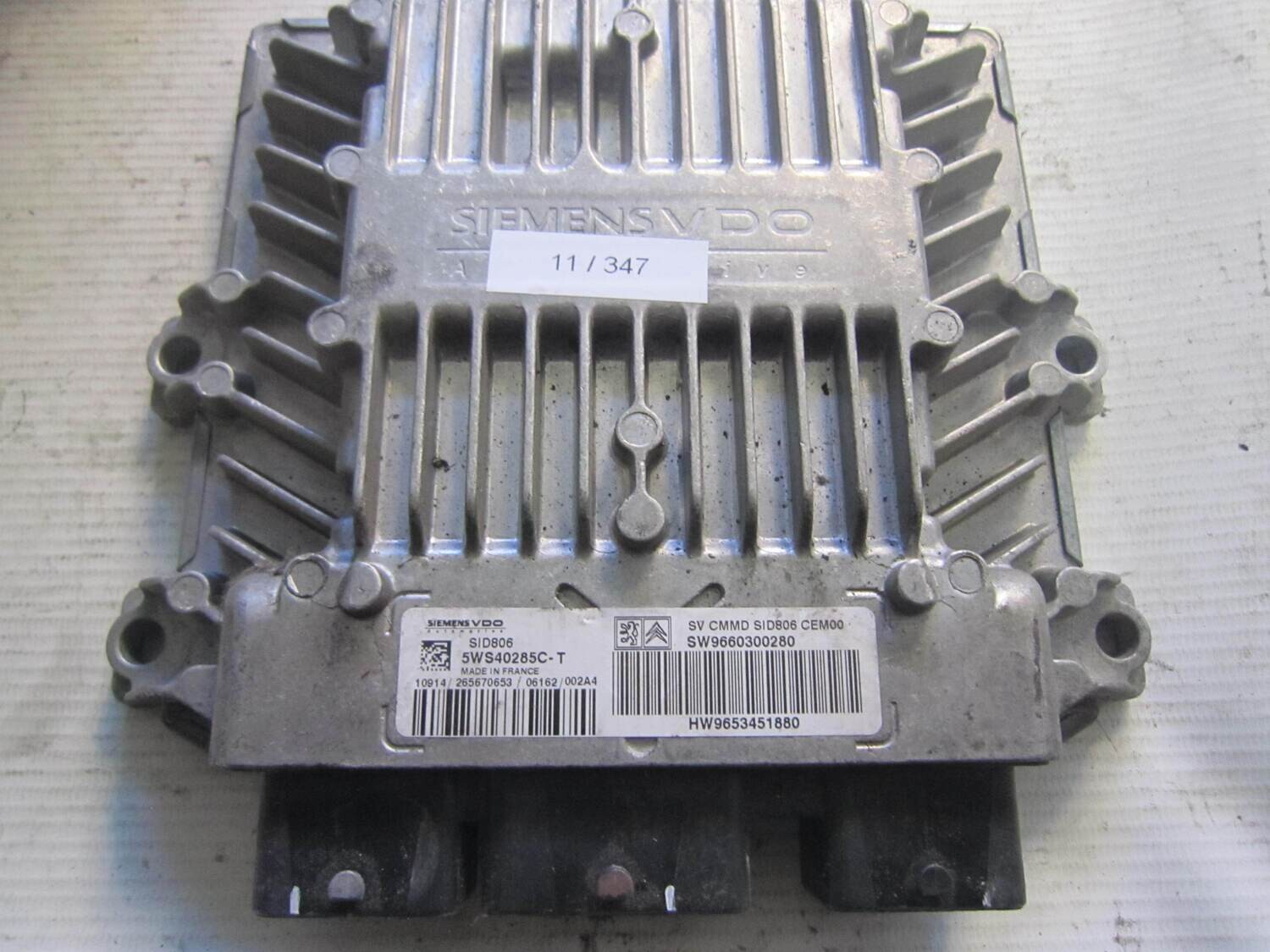 11-347 Centralina Motore Siemens 5WS40285C-T 5WS40285CT 9660300280 9653451880 SID 806 CITROEN / PEUGEOT VARIE 1.4