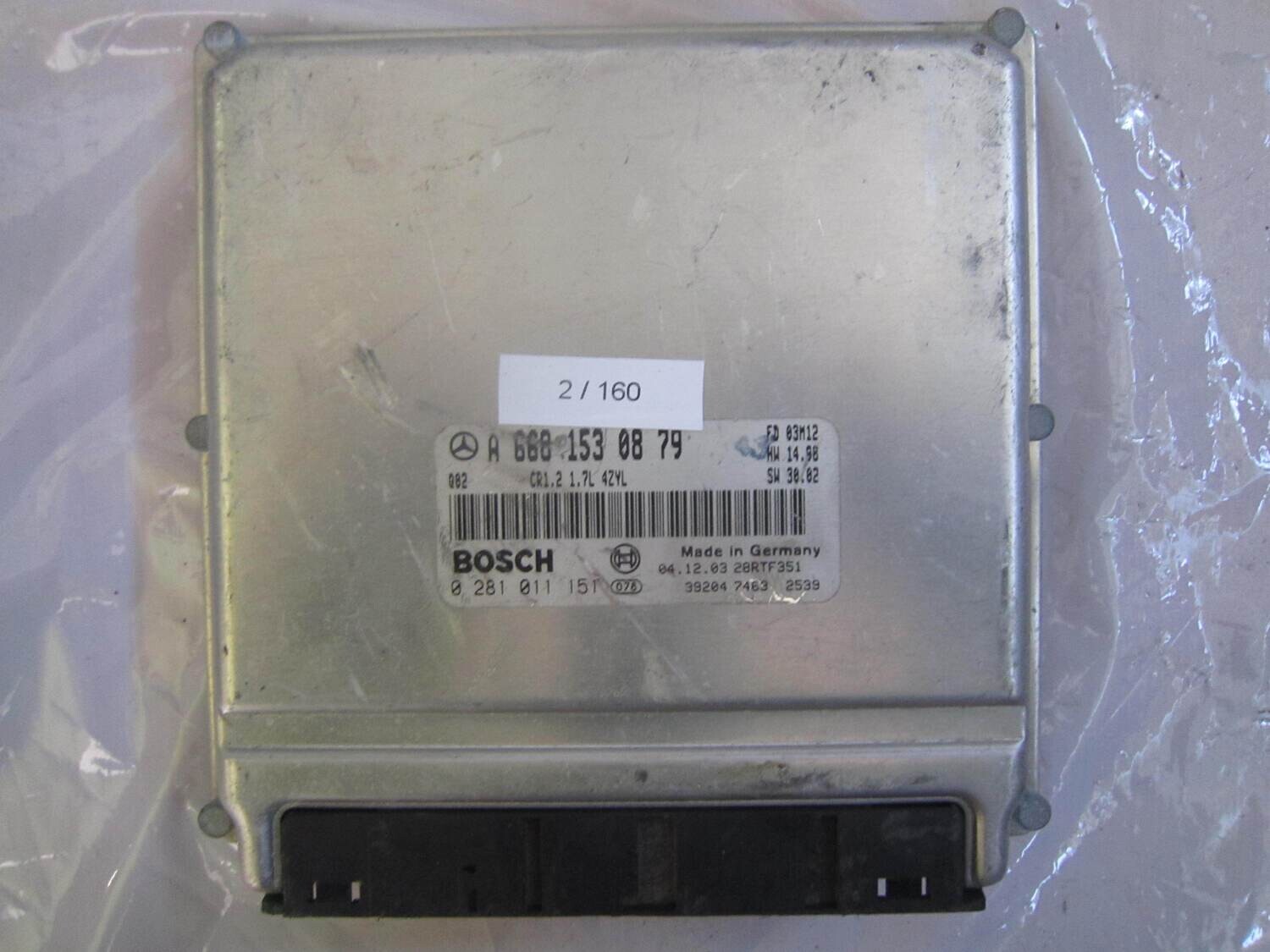 2-160 Centralina Motore Bosch 0 281 011 151 0281011151 A 668 153 08 79 A6681530879 28RTF351 CR1.2  1.7L Mercedes Diesel CLASSE A 1.7