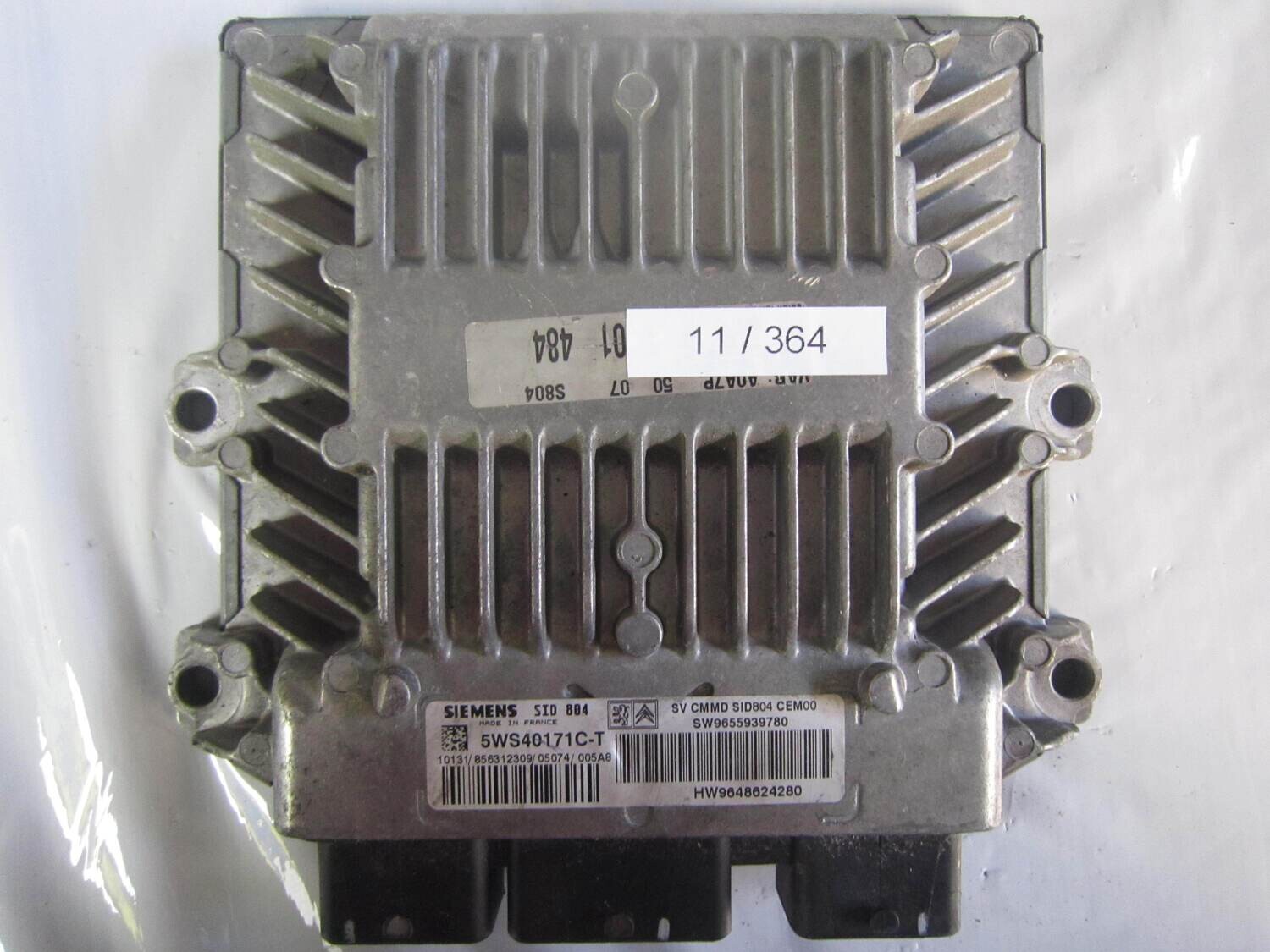 11-364 Centralina Motore Siemens 5WS40171C-T 5WS40171CT 9655939780 9648624280 SID 804 CITROEN / PEUGEOT Diesel 1007