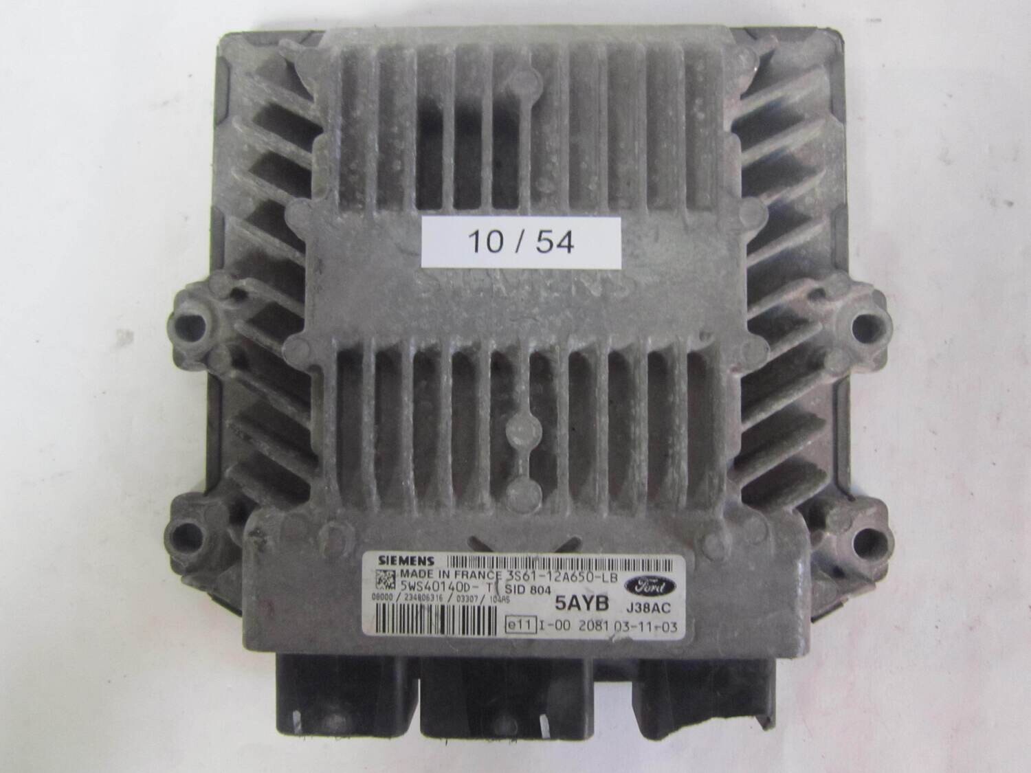 10-54 Centralina Motore Siemens 5WS40140DT 5WS40140D-T 5AYB J38AC 5AYBJ38AC 3S61-12A650-LB 3S6112A650LB SID 804 SID804   FORD  FIESTA 1.4 TDCI