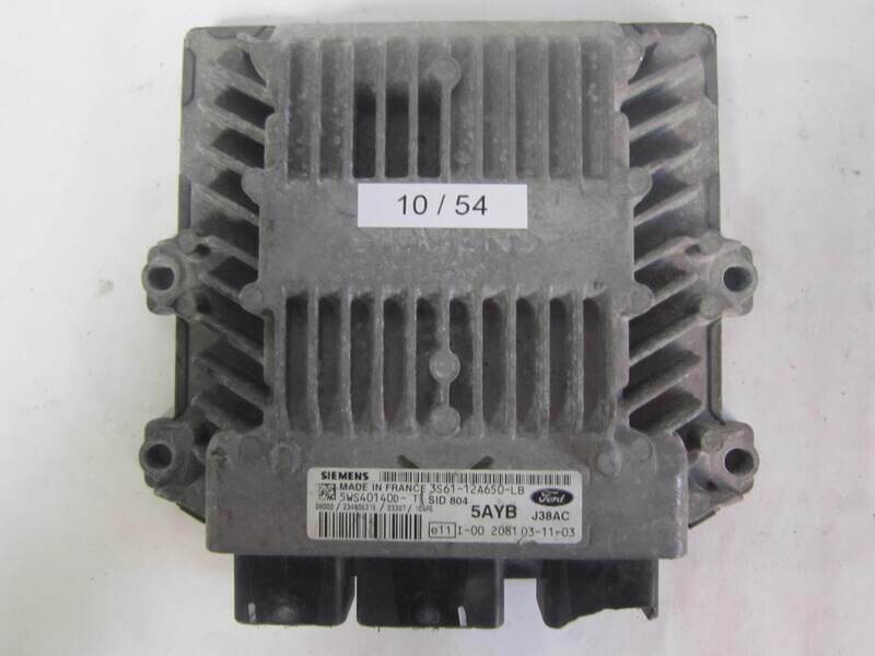 10-54 Centralina Motore Siemens 5WS40140DT 5WS40140D-T 5AYB J38AC 5AYBJ38AC 3S61-12A650-LB 3S6112A650LB SID 804 SID804   FORD  FIESTA 1.4 TDCI