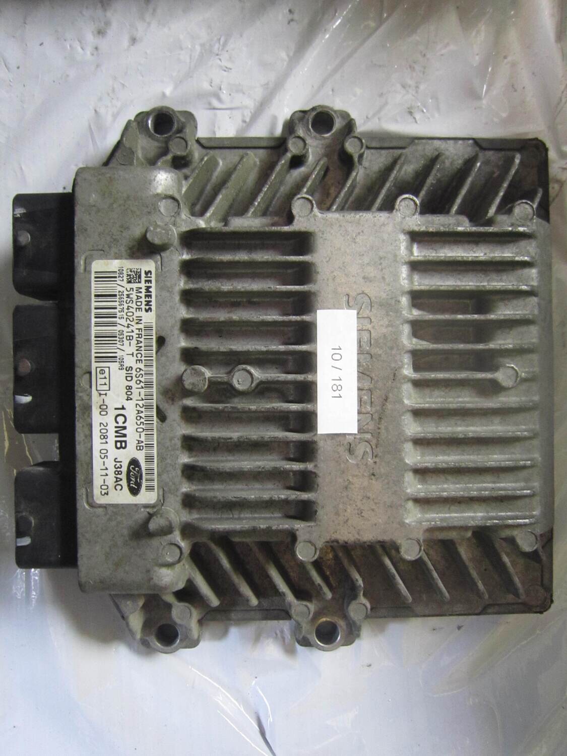 10-181 Centralina Motore Siemens 5WS40241B-T 5WS40241BT 6S61-12A650-AB 6S6112A650AB 1CMB J38AC SID 804 FORD Benzina FIESTA 1.4