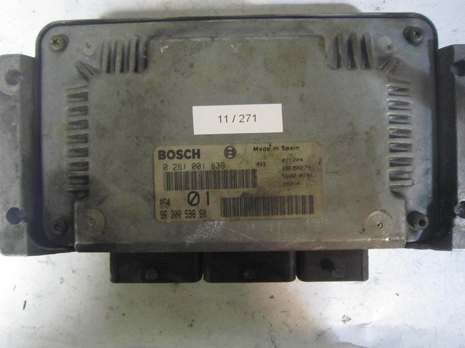 11-271 Centralina Motore Bosch 0 281 001 839 0281001839 96 300 598 80 9630059880 28FM0279 AS4 CITROEN / PEUGEOT Diesel 106 SAXO 1.5