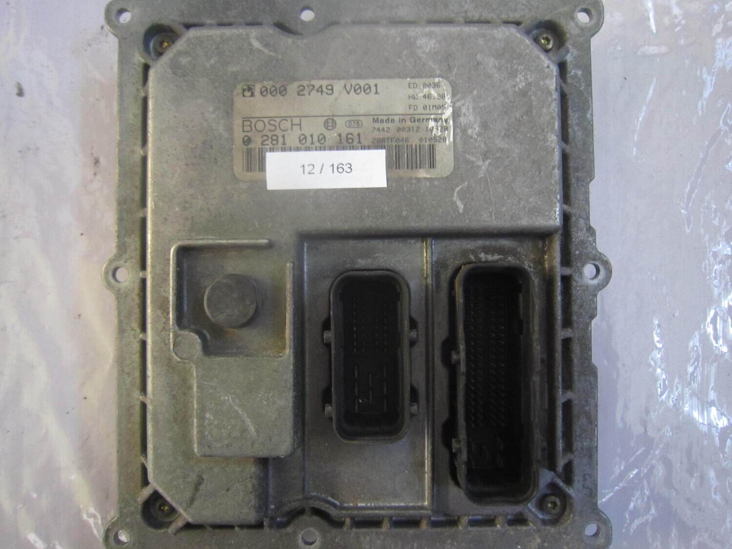12-163 Centralina Motore Bosch 0 281 010 161 0281010161 000 2749 V001 0002749V001 28RTF046 HW46.98 SMART Diesel 450 0.8