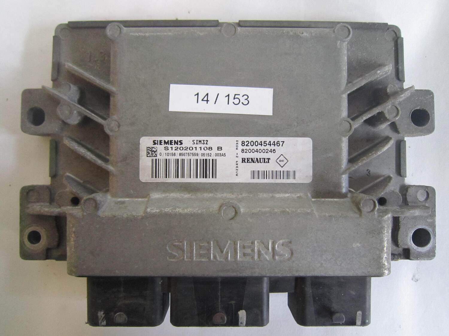 14-153 Centralina Motore Siemens S120201108B S120201108 B 8200454467  8200400246  SIM32    RENAULT  CLIO 1.2