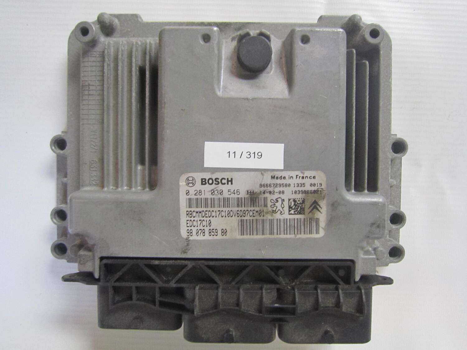 11-319 Centralina Motore Bosch 0 281 030 546 0281030546 98 078 859 80 9807885980 1039S66021 EDC17C10 CITROEN / PEUGEOT VARIE 1.6