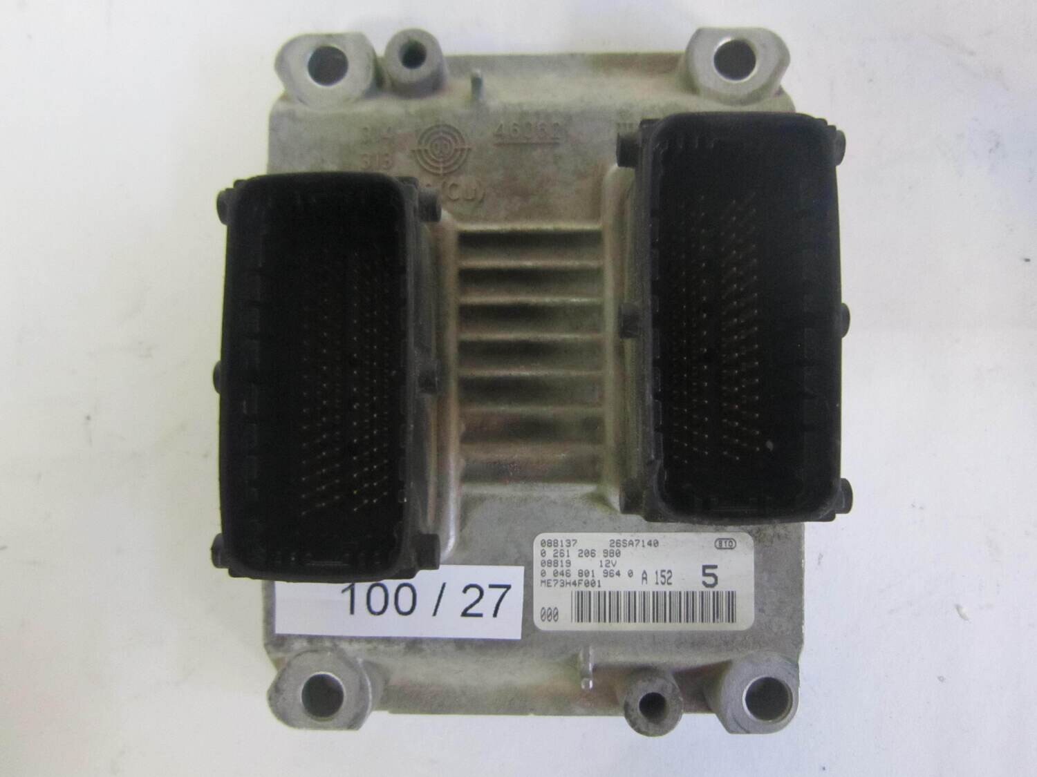 100-27 Centralina Motore Bosch 0261206980 0 261 206 980 0 046 801 964 0 00468019640 26SA7140  ME73H4F001    ALFA ROMEO / FIAT / LANCIA  PUNTO 1.2