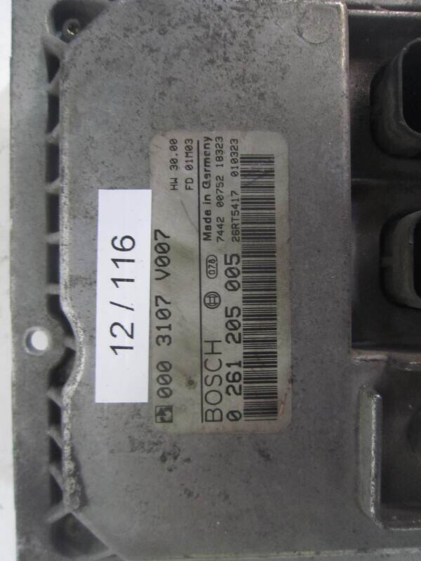12-116 Centralina Motore Bosch 0 261 205 005 0261205005 000 3107 V007 0003107V007 26RT5359 MERCEDES BENZ Benzina FORTWO 451 1.0