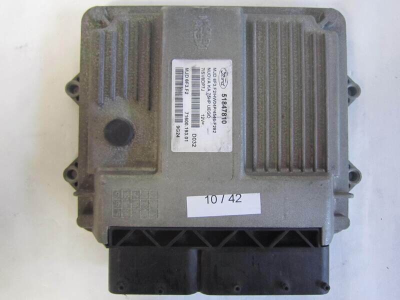 10-42 Centralina Motore Magneti Marelli  51847810 MJD 6F3.F2 MJD6F3F2   71600.193.01 7160019301 HW04P/4546-F282 HW04P4546F282 FORD  KA NUOVA 1.3 CDTI