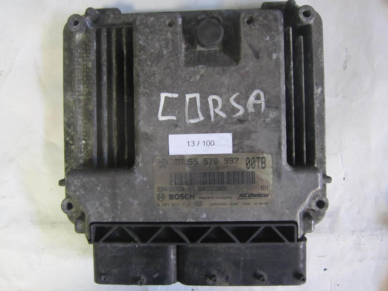 13-100 Centralina Motore Bosch 0 281 017 713 0281017713 55 578 997 55578997 1039S45297 55575350 OPEL Diesel CORSA 1.3