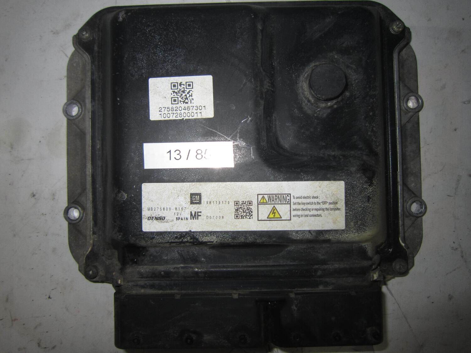 13-85 Centralina Motore Denso MB275800-8167 MB2758008167 98113173 D07008 OPEL VARIE