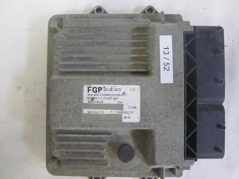 13-52 Centralina Motore Magneti Marelli  55187472 MJD 6JO.C1 MJD6JOC1 4CGSTMJ2E  71600.012.07 7160001207 C146  OPEL  CORSA 1.3 CDTI