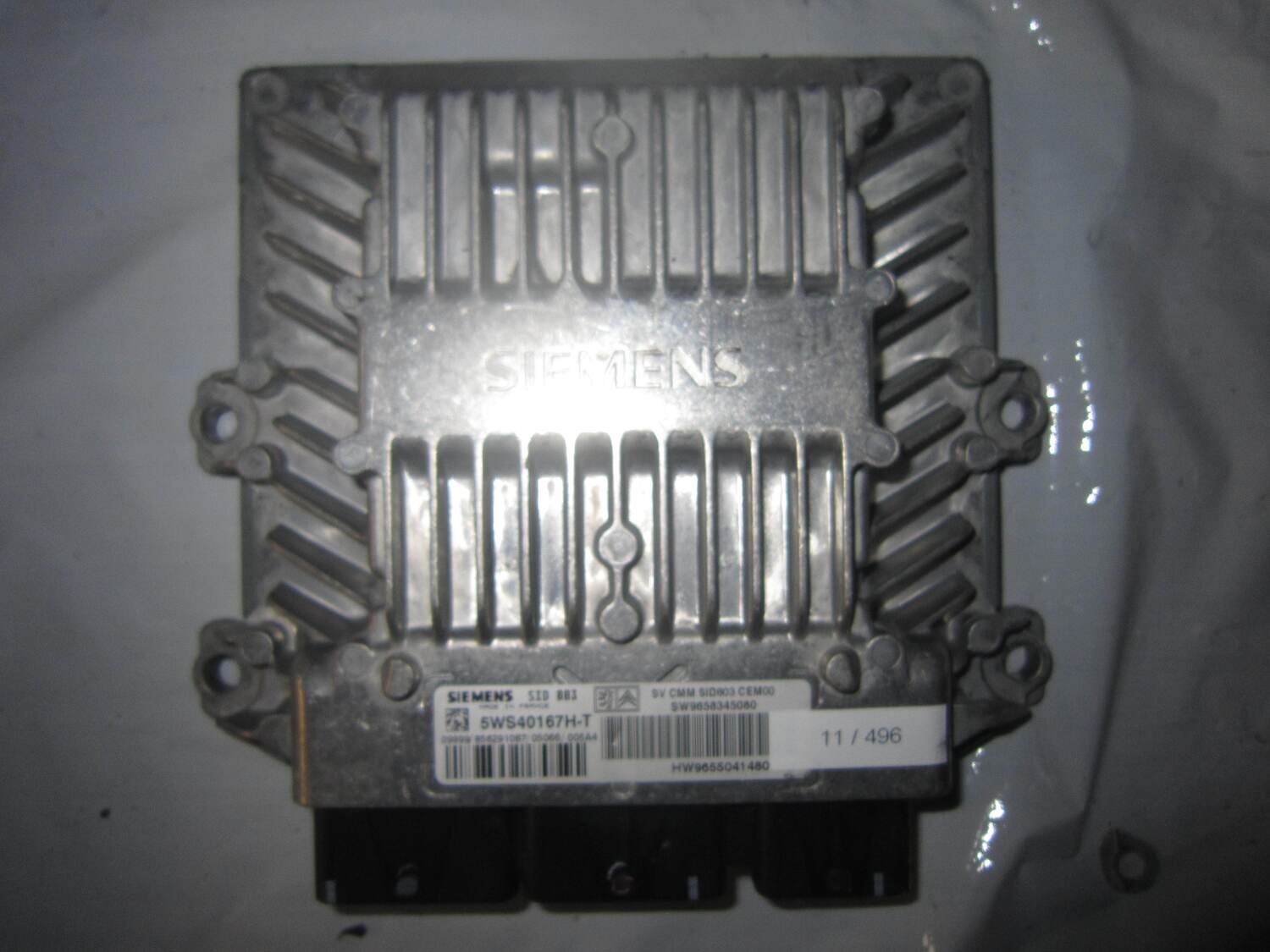 11-496 Centralina Motore Siemens 5WS40167H-T 5WS40167HT 9658345080 9655041480 SID 803  CITROEN / PEUGEOT DIESEL 407