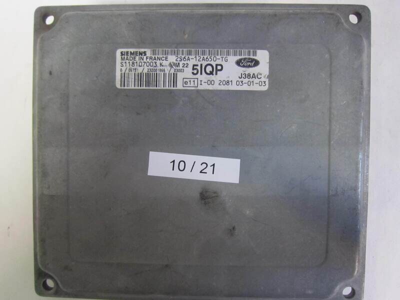 10-21 Centralina Motore Siemens S118107003K S118107003 K 2S6A-12A650-TG 2S6A12A650TG SIM22  J38AC  5IQP  FORD  FIESTA / FUSION 1.6