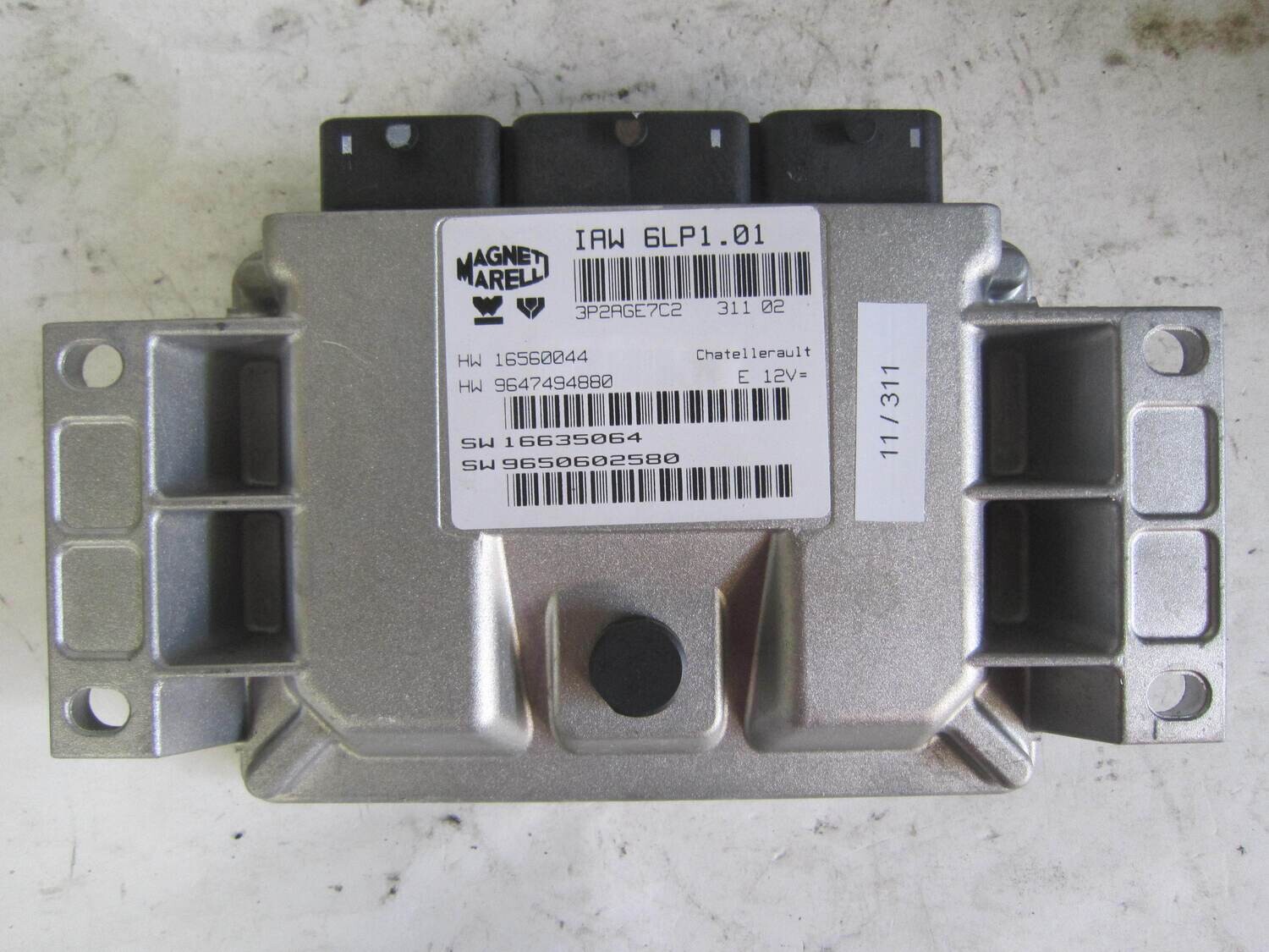 11-311 Centralina Motore Magneti Marelli IAW 6LP1.01 IAW6LP101 HW 16560044 HW16560044 HW 9647494880 SW 16635064 SW 9650602580 CITROEN / PEUGEOT Benzina 307 2.0