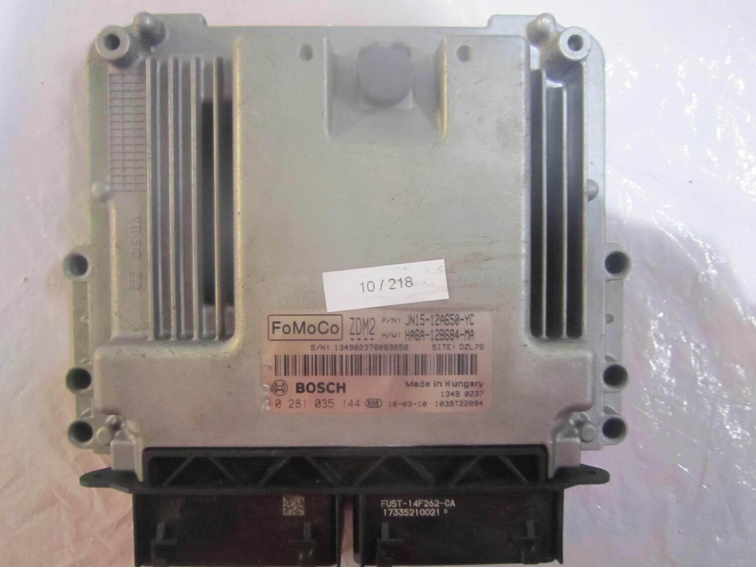 10-218 Centralina Motore Bosch 0 281 035 144 0281035144 ZDM2 1039T22094 HA6A-12B684-MA JN15-12A650-YC FORD DIESEL FIESTA