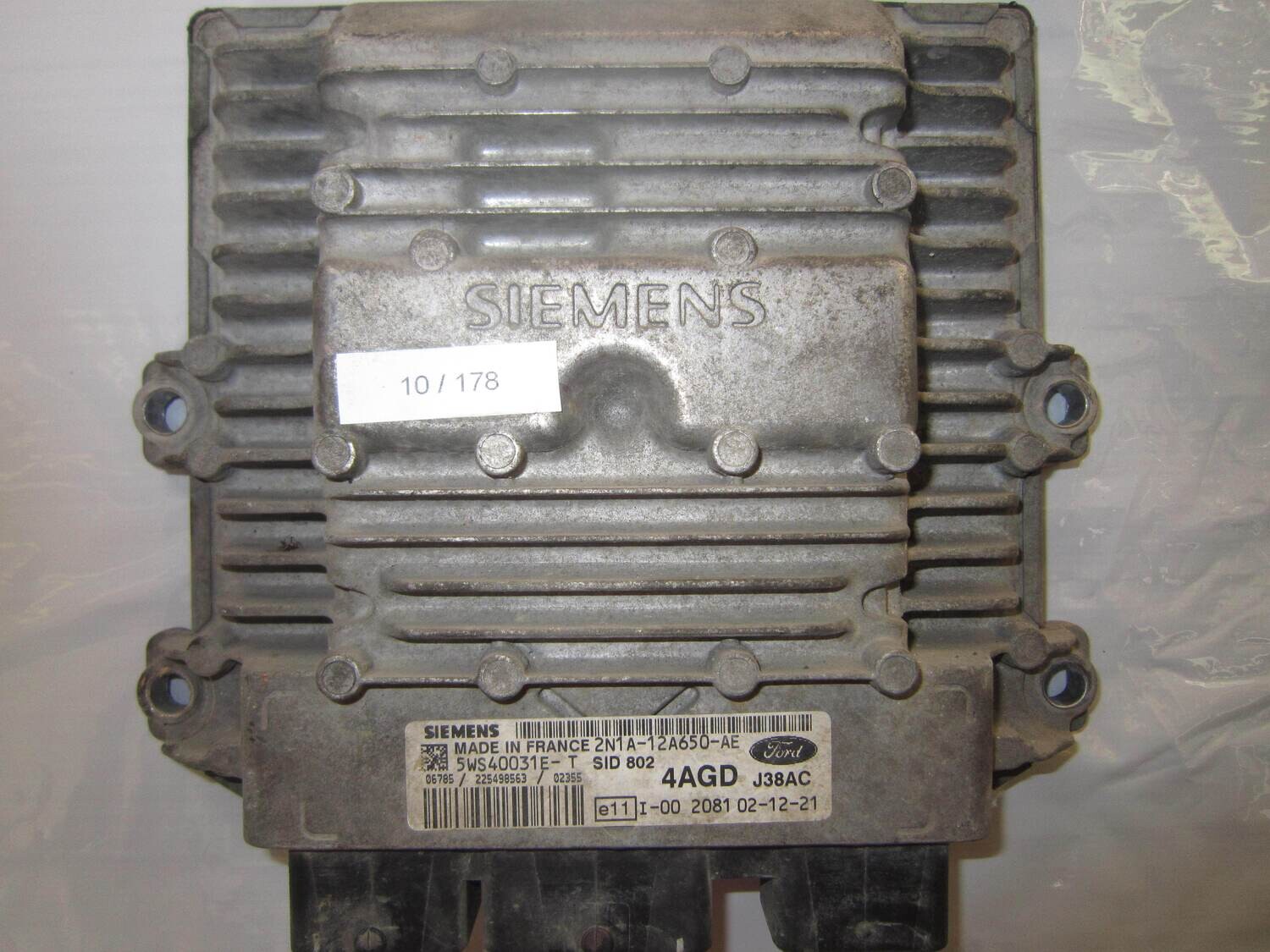 10-178 Centralina Motore Siemens 5WS40031E-T 5WS40031ET 2N1A-12A650-AE 2N1A12A650AE 4AGD  J38AC SID 802 FORD Diesel FUSION 1.4