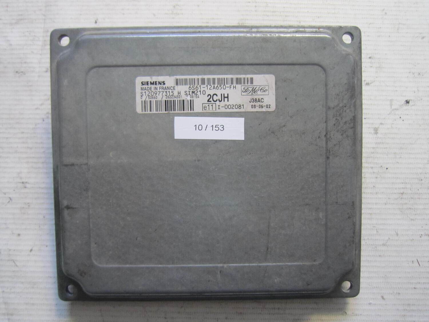 10-153 Centralina Motore Siemens S120977315 H S120977315H 6S61-12A650-FH 6S6112A650FH SIM210 2CJH J38AC FORD Benzina FIESTA 1.4
