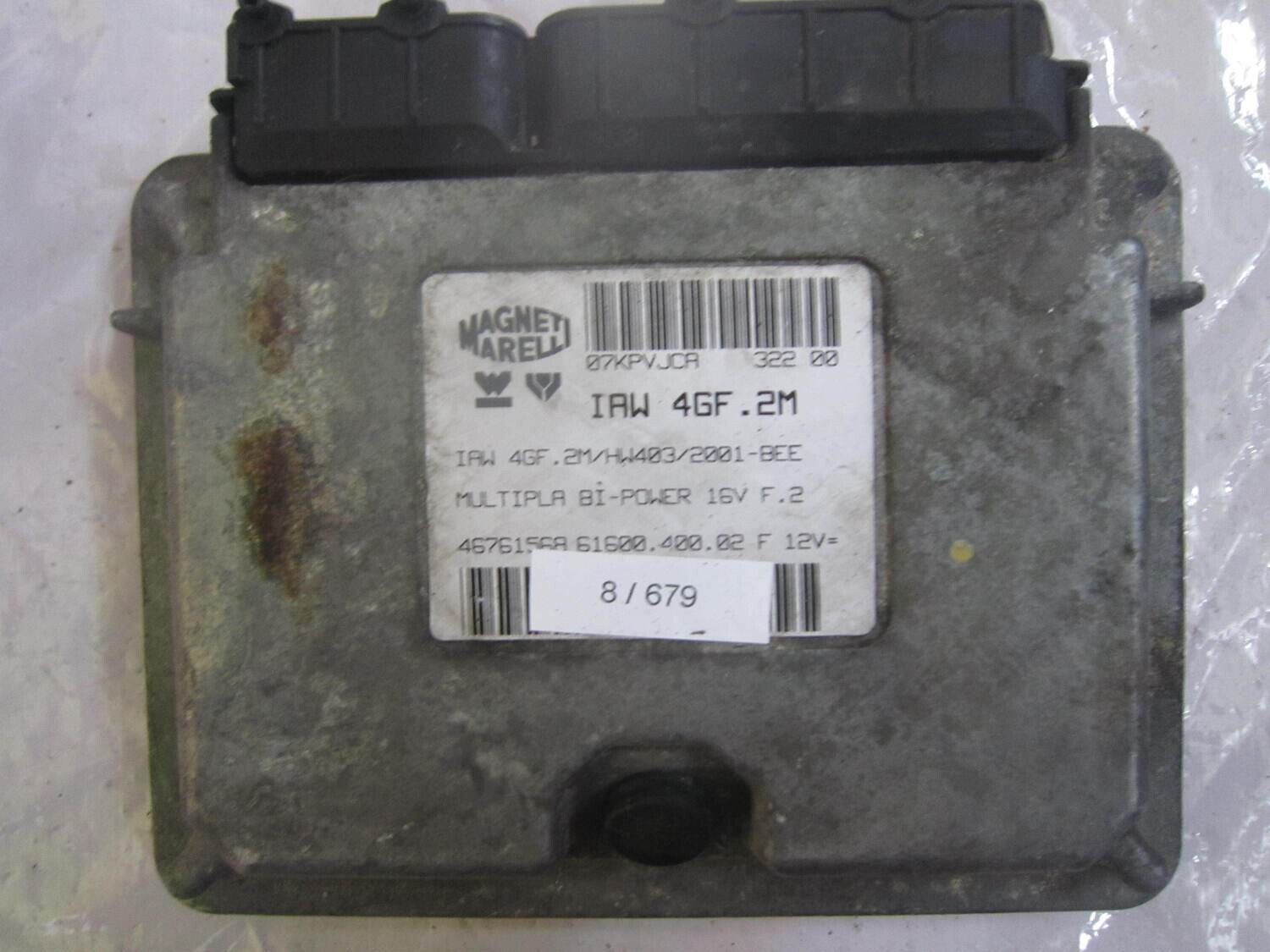 8-679 Centralina Motore Magneti Marelli 46761568 61600.400.02 6160040002 IAW 4GF.2M ALFA ROMEO / FIAT / LANCIA Benzina MULTIPLA