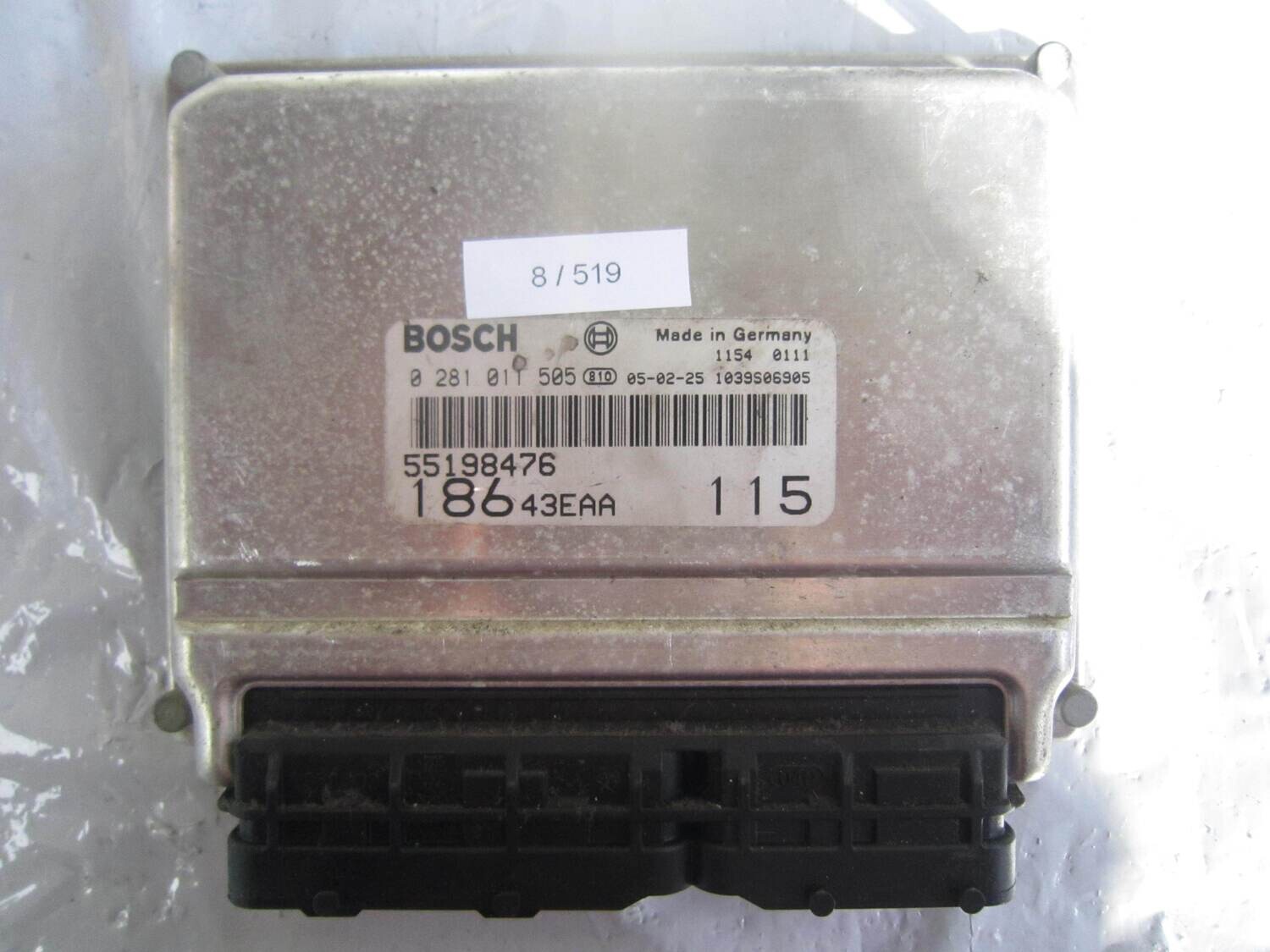 8-519 Centralina Motore Bosch 0 281 011 505 0281011505 55198476 1039S06905 186 43EAA 115 ALFA ROMEO / FIAT / LANCIA Diesel MULTIPLA