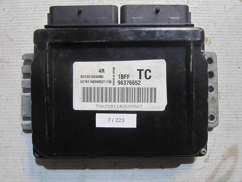 7-223 Centralina Motore Chevrolet S010016040 B0 S010016040B0 96376652 1BFF TC Benzina KALOS 1.2