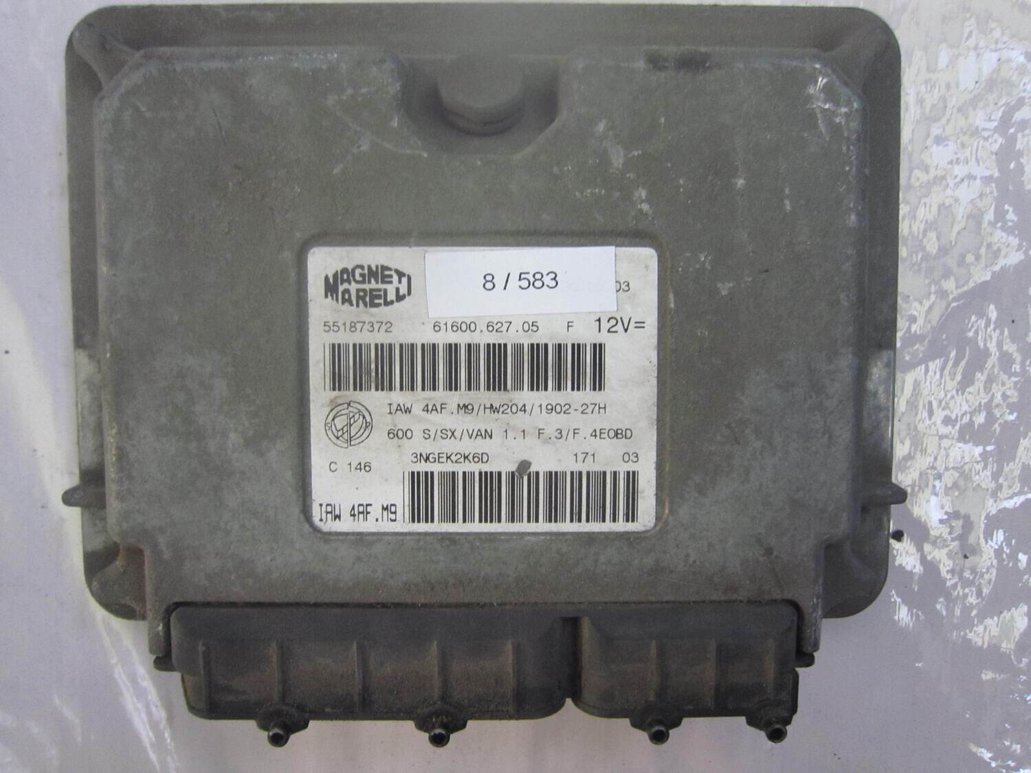 8-583 Centralina Motore Magneti Marelli 55187372 IAW 4AF.M9 HW204/1902-27H ALFA ROMEO / FIAT / LANCIA Benzina 600 1.1