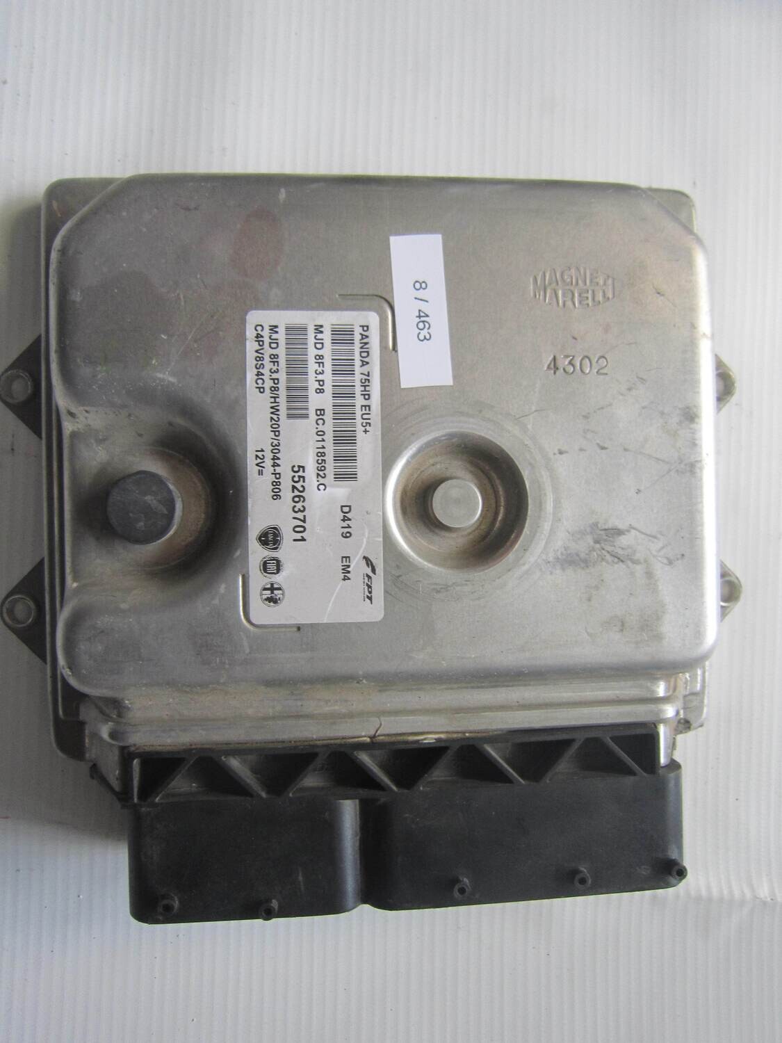 8-463 Centralina Motore Magneti Marelli 55263701 BC.0118592.C BC0118592C MJD 8F3.P8 HW20P/3044-P806 ALFA ROMEO / FIAT / LANCIA Diesel PANDA