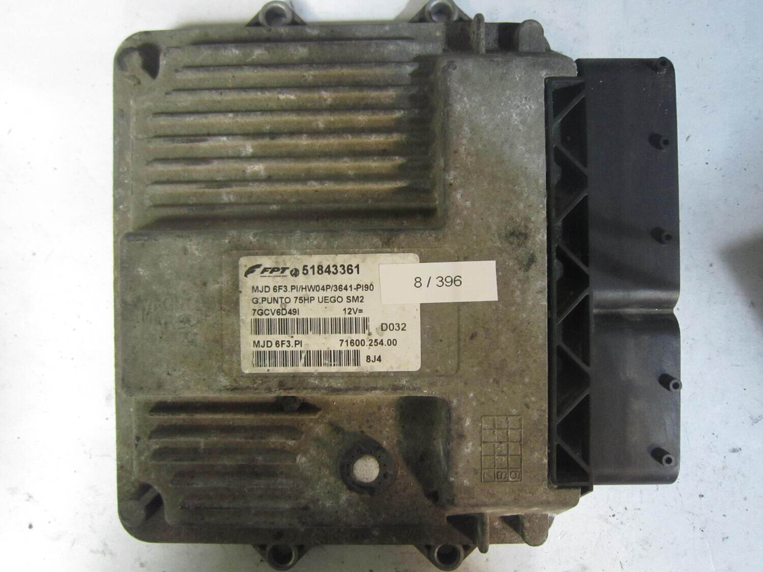 8-396 Centralina Motore Magneti Marelli 51843361 71600.254.00 7160025400 MJD 6F3.PI HW04P/3641-PI90 ALFA ROMEO / FIAT / LANCIA Diesel PUNTO