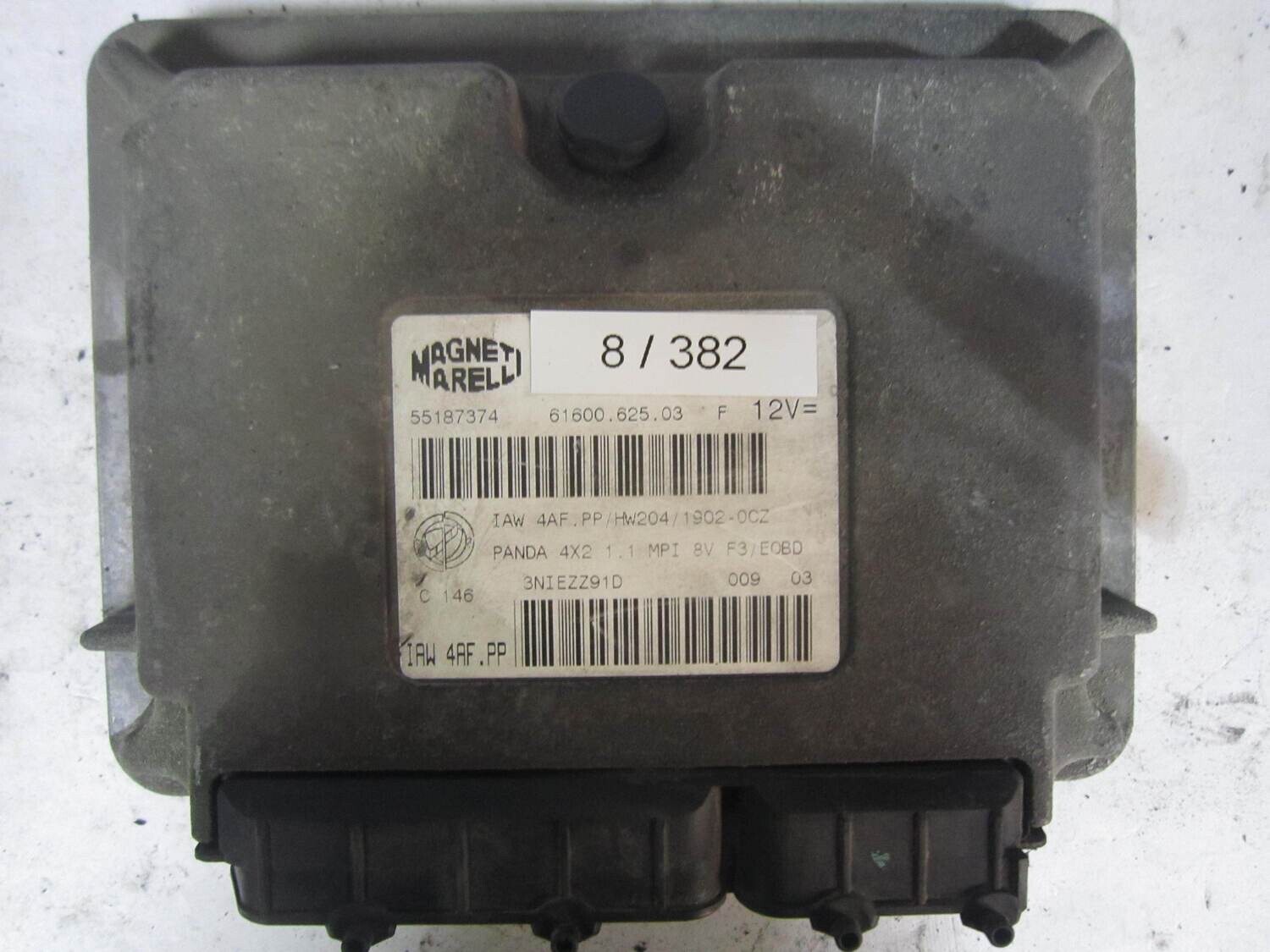8-382 Centralina Motore Magneti Marelli 55187374 61600.625.03 6160062503 IAW 4AF.PP HW204/1902-OCZ ALFA ROMEO / FIAT / LANCIA Benzina PANDA 1.1