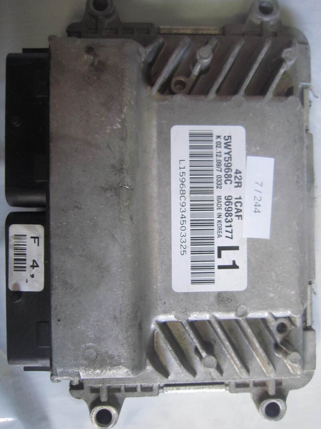 7-244 Centralina Motore Chevrolet 5WY5968C 96983177 42R 1CAF L1 Benzina AVEO 1.2
