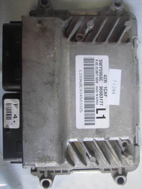 7-244 Centralina Motore Chevrolet 5WY5968C 96983177 42R 1CAF L1 Benzina AVEO 1.2