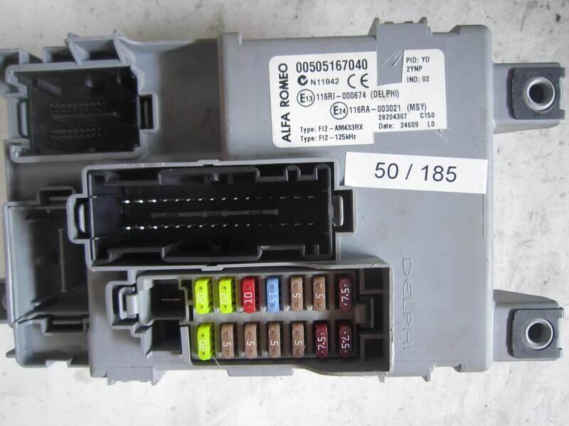 50-185 body computer delphi 505167040 fi2-am433rx 28204307   alfa romeo / fiat / lancia mito