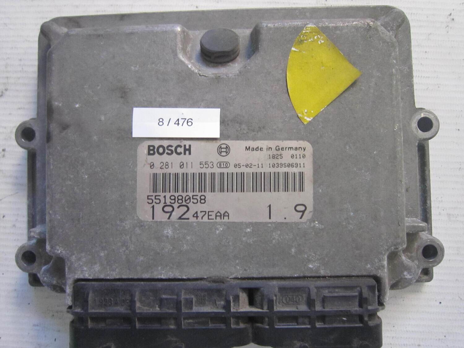 8-476 Centralina Motore Bosch 0 281 011 553 0281011553 55198058 1039S06911 19247EAA 1.9 ALFA ROMEO / FIAT / LANCIA Diesel STILO 1.9