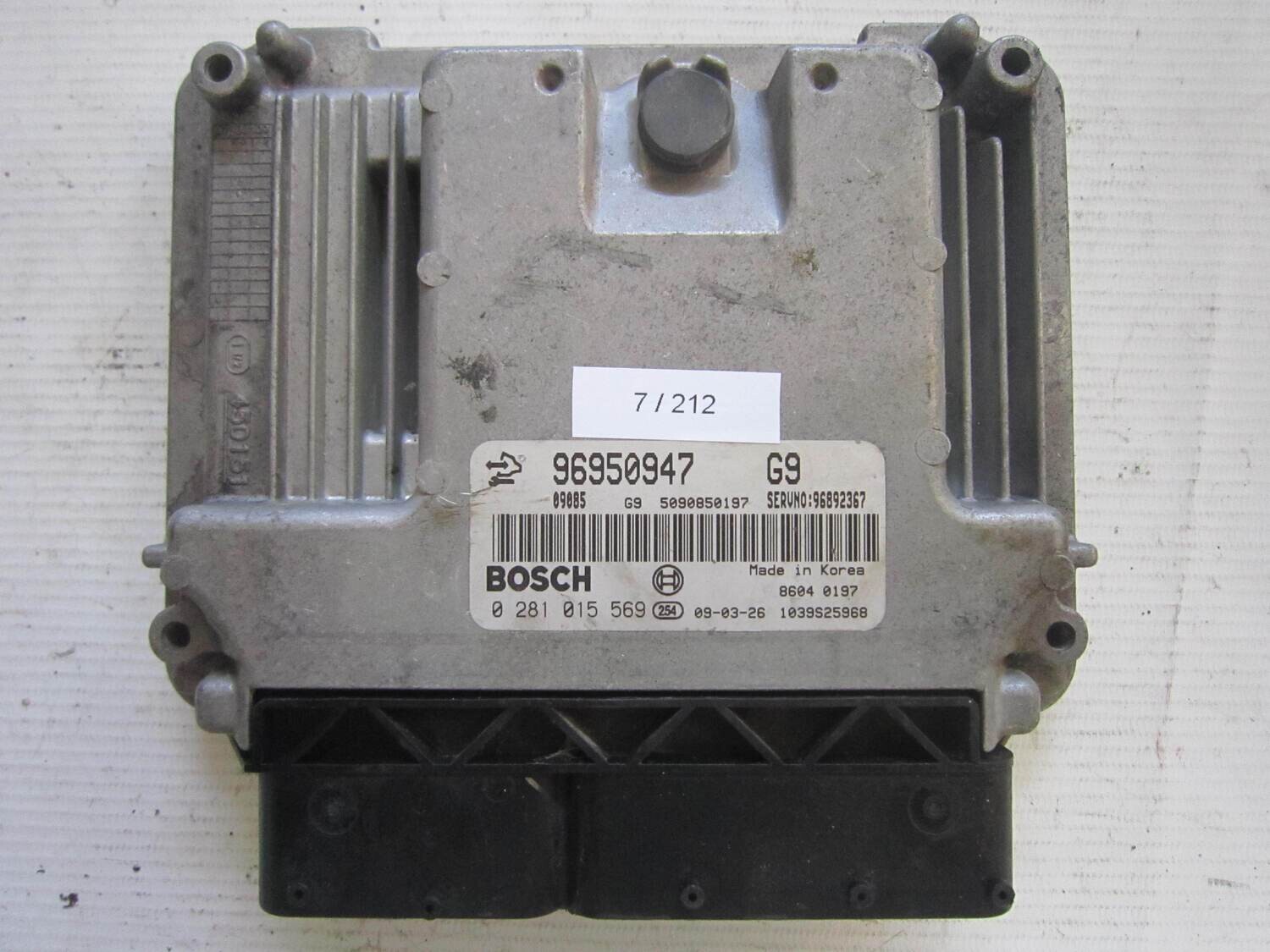 7-212 Centralina Motore Bosch 0 281 015 569 0281015569 96950947 1039S25968 G9 CHEVROLET Diesel CAPTIVA