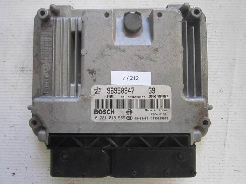7-212 Centralina Motore Bosch 0 281 015 569 0281015569 96950947 1039S25968 G9 CHEVROLET Diesel CAPTIVA