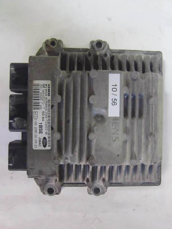 10-56 Centralina Motore Siemens 5WS40027JT 5WS40027J-T 2S6A-12A650-BK 2S6A12A650BK 1BSE J38AC 1BSEJ38AC SID 802 SID802   FORD  FIESTA 1.4 TDCI