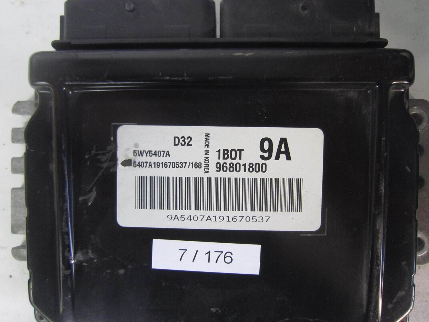7-176 Centraline Centralina Motore Chevrolet 5WY5407A 96801800 1BOT 9A D32 1BOT 9A Benzina MATIX 0.8