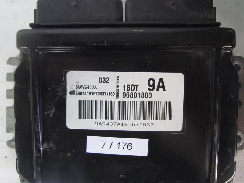 7-176 Centraline Centralina Motore Chevrolet 5WY5407A 96801800 1BOT 9A D32 1BOT 9A Benzina MATIX 0.8