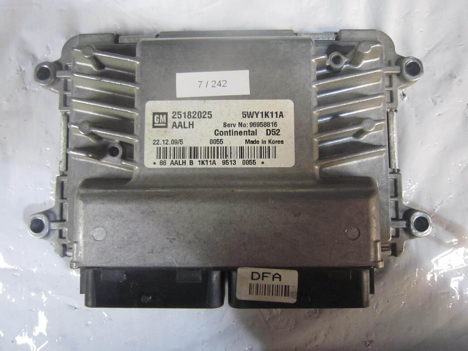 7-242 Centralina Motore Continental 25182025 5WY1K11A AALH 96958816 CHEVROLET Benzina SPARK